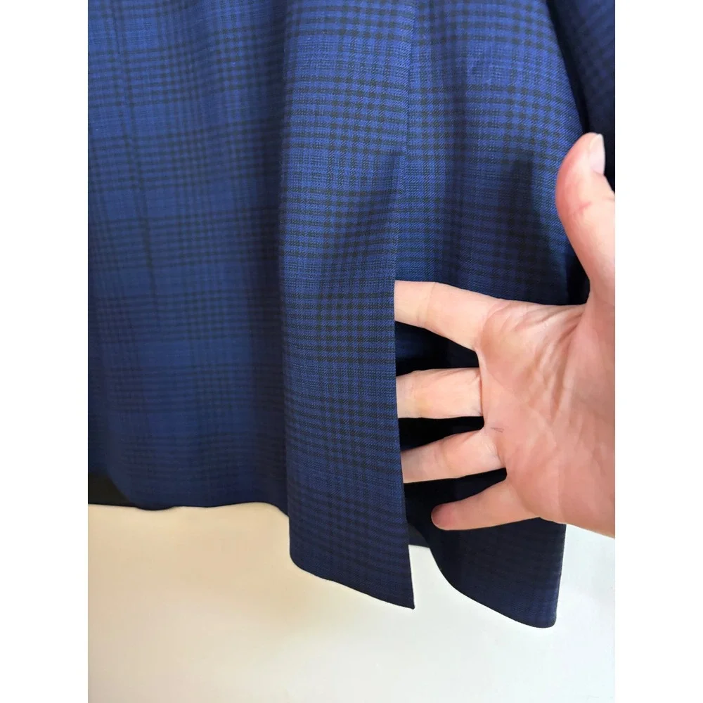 Jos A Bank Traveler Travel Tech Slim Fit Blazer Blue Black‎ Check Sport Coat